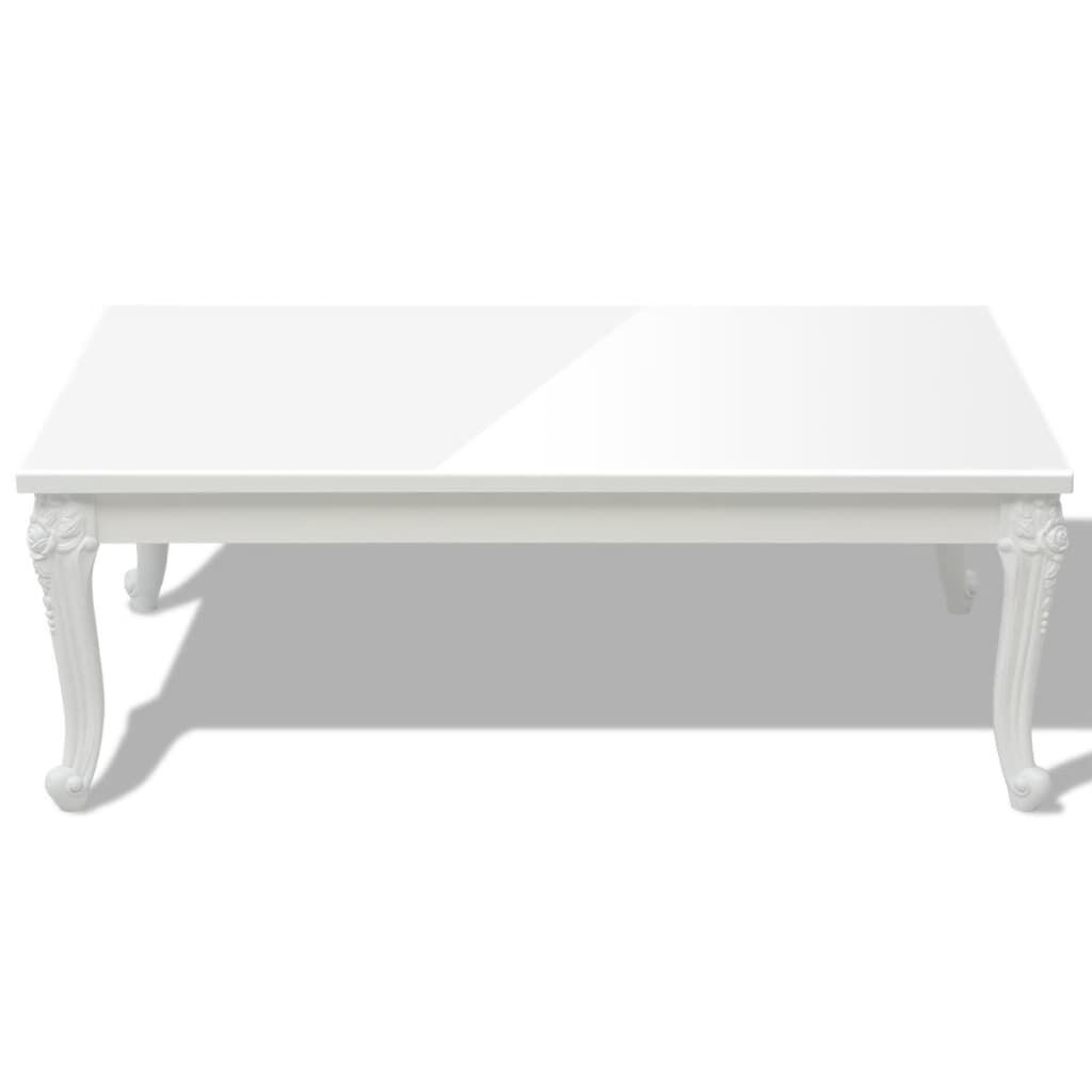 vidaXL Salontafel 115x65x42 cm hoogglans wit