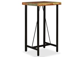 vidaXL Bartafel Gerecycled Hout 60x60x107 cm - 68% Korting!