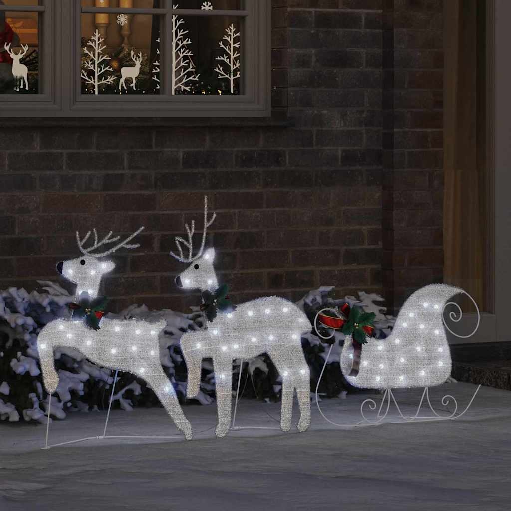 vidaXL LED Rendieren Decoratie 3 stuks Koud Wit - 36% Korting!