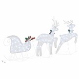 vidaXL LED Rendieren Decoratie 3 stuks Koud Wit - 36% Korting!