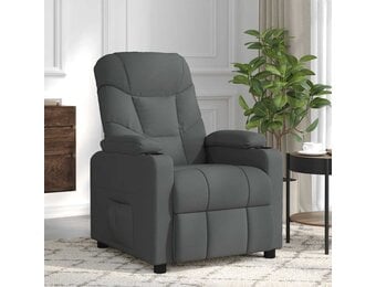 vidaXL Massagestoel stof donkergrijs