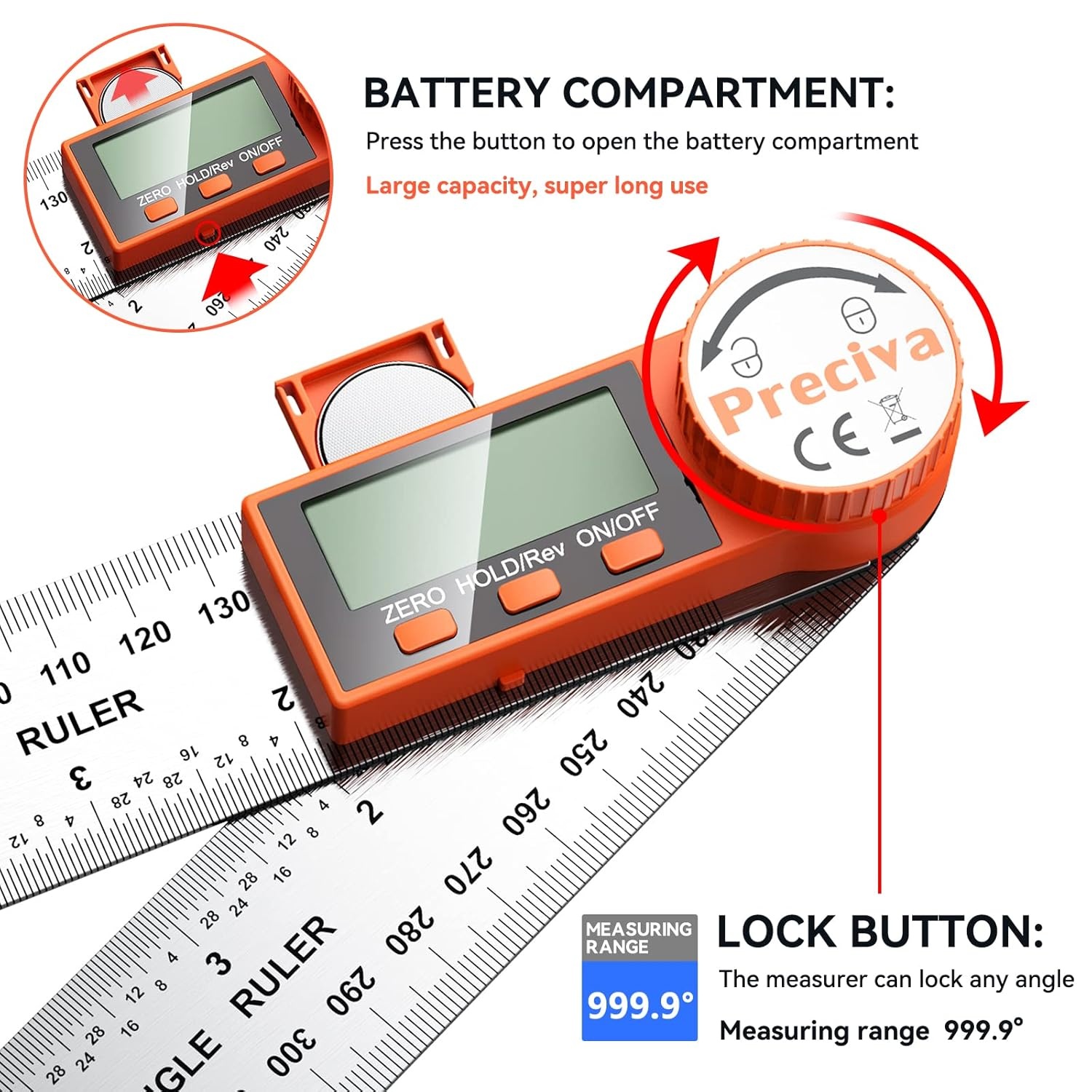 Digitale Grad enboog 400mm RVS - 32% Korting