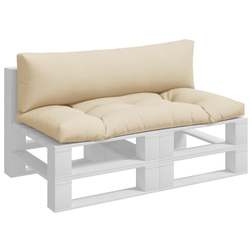 vidaXL Palletkussens Beige 2-delig - 34% Korting!