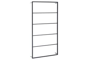 vidaXL Handdoekenrek Staal Zwart - 60x10x116 cm - 59% Korting