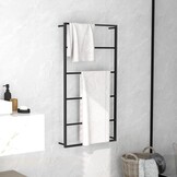 VidaXL Handdoekenrek Staal Zwart (60x10x116 cm) - 63% Korting!
