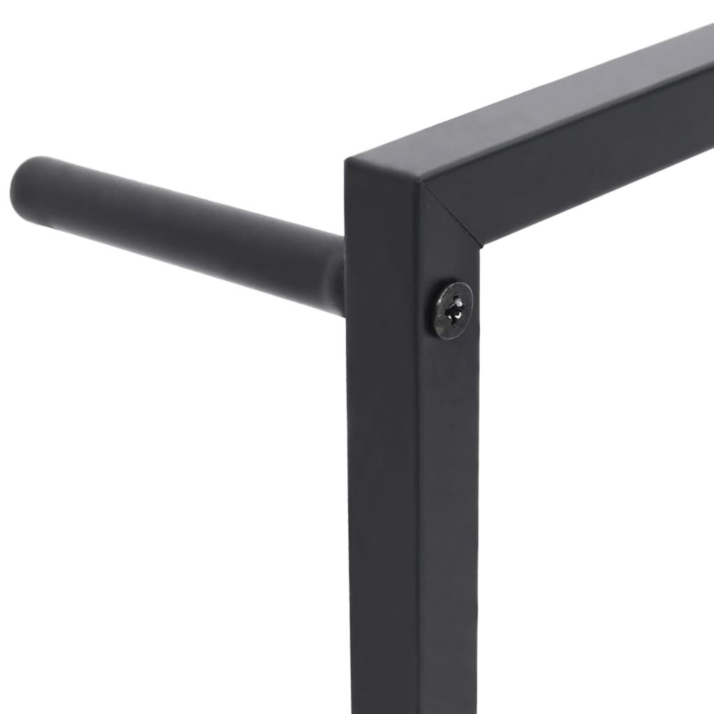VidaXL Handdoekenrek Staal Zwart (60x10x116 cm) - 63% Korting!