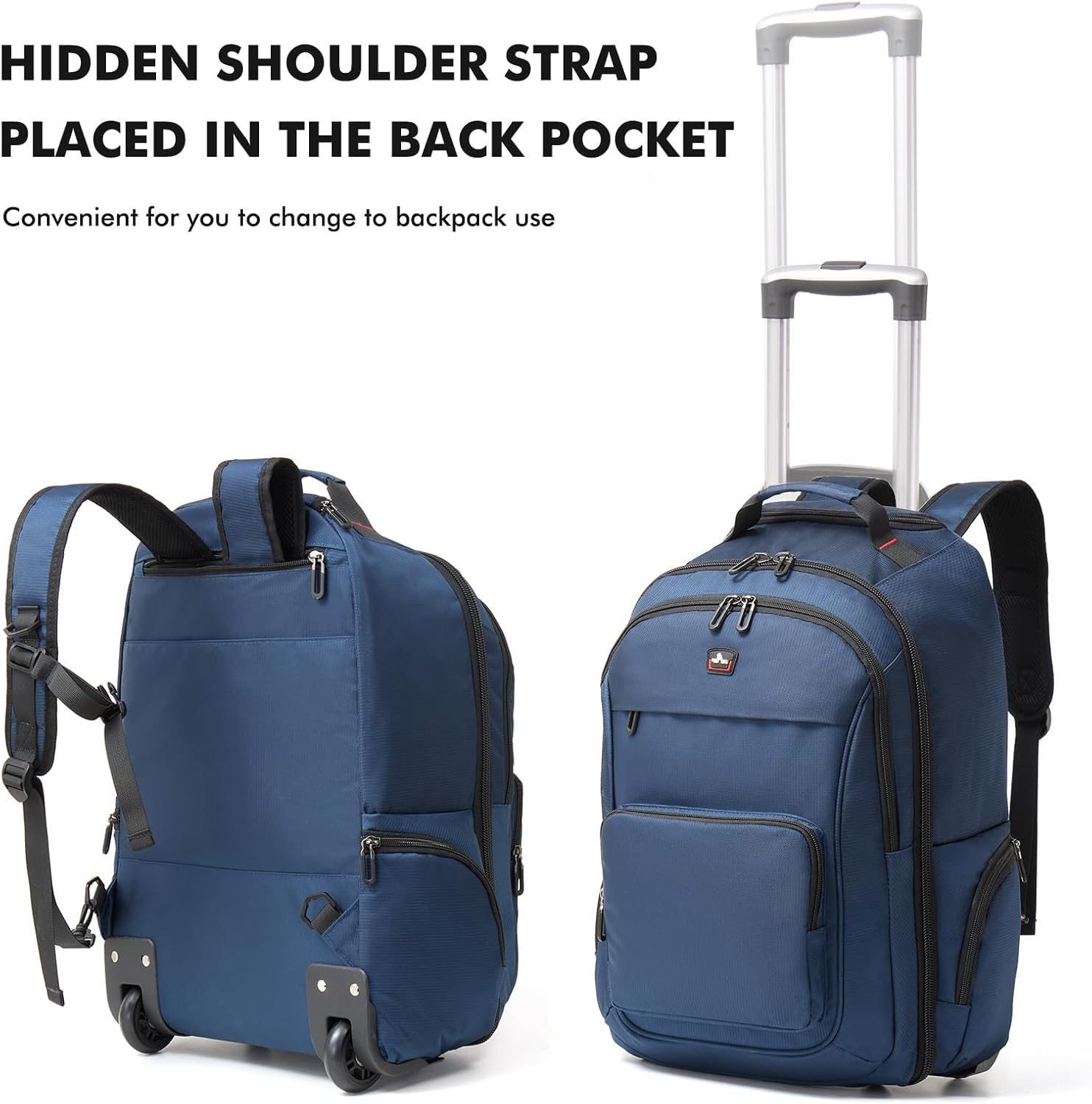 Blauwe Trolley Rugzak met Korting: 46% Korting!