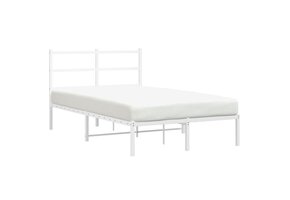 vidaXL Wit Metalen Bedframe met Hoofdbord - 120x190 cm - 41% Korting!