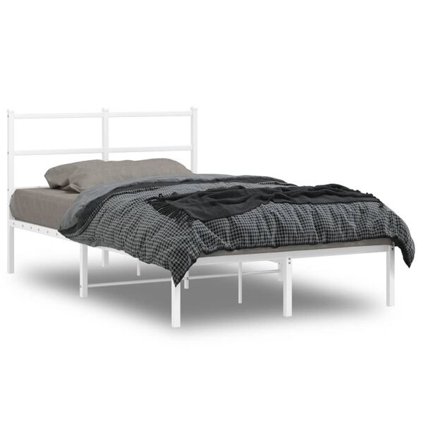 vidaXL Bedframe Metaal Wit - 34% Korting!