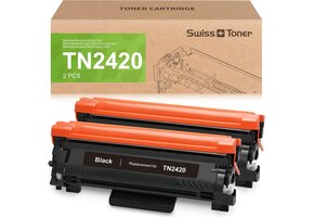 Swiss Toner TN2420 - 2x Zwart, 54% Korting!