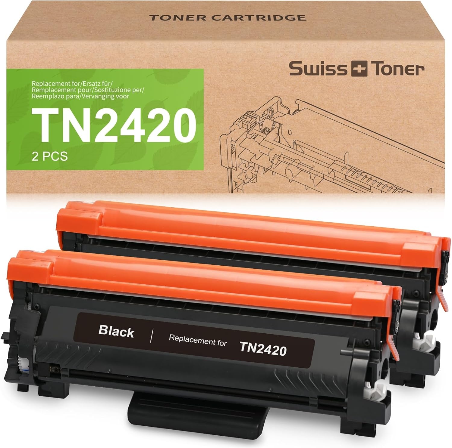 Swiss Toner TN2420 Zwart (33% Korting)