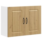 Keukenwandkast Kalmar bewerkt hout, 60% korting!
