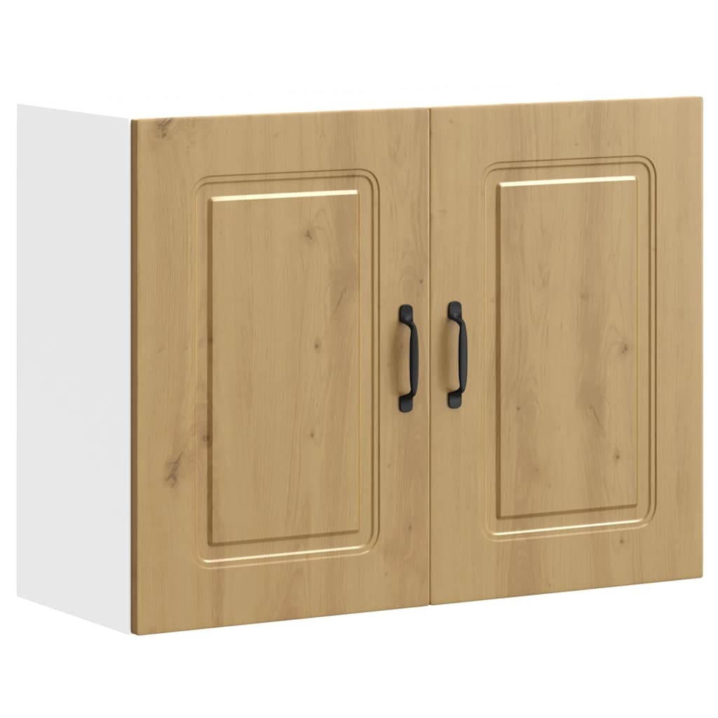 Keukenwandkast Kalmar bewerkt hout, 60% korting!