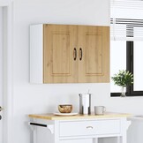 Keukenwandkast Kalmar bewerkt hout, 60% korting!