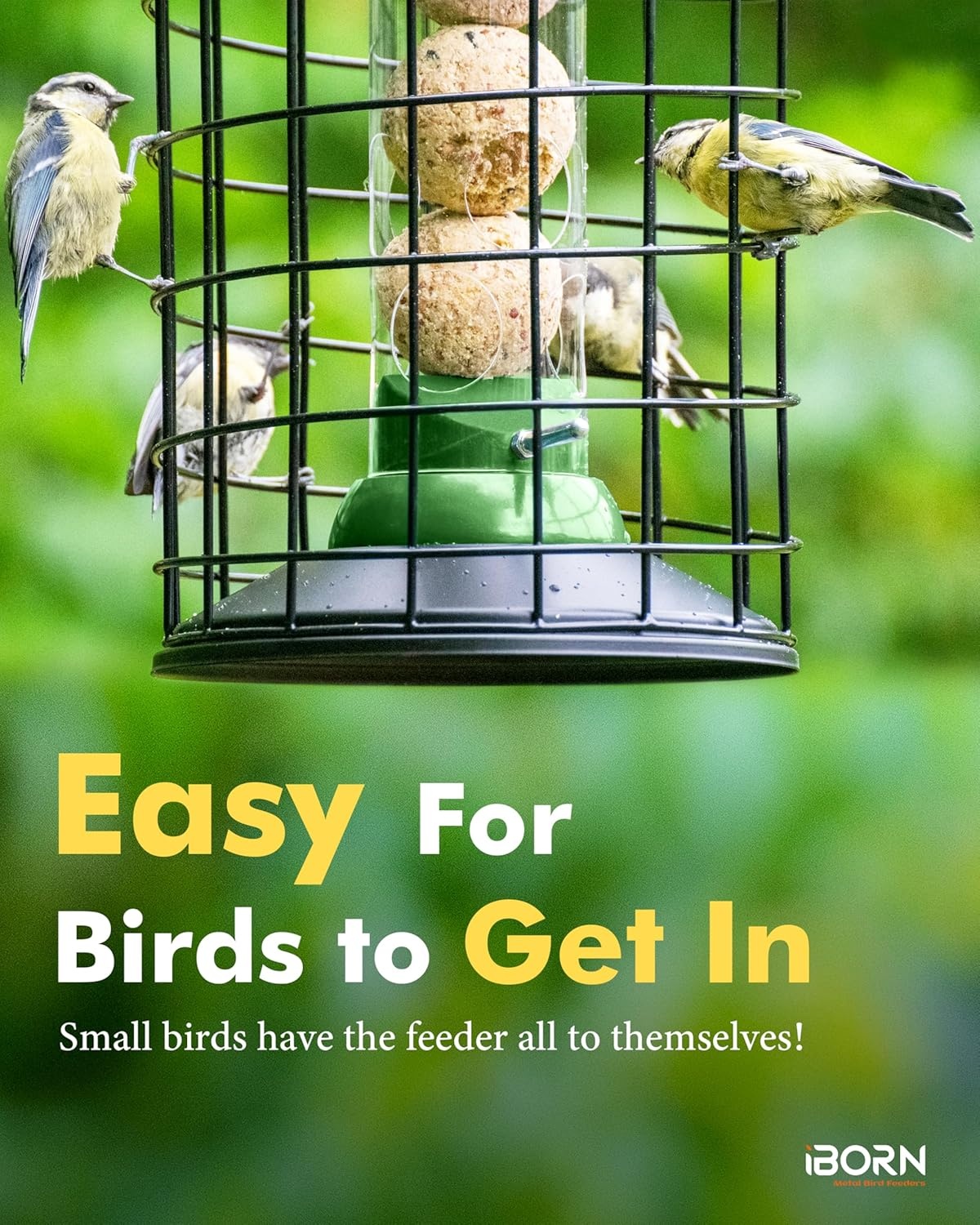 Eekhoornvrije Vogelvoeder (Groen, 20cm) - 28% Korting!