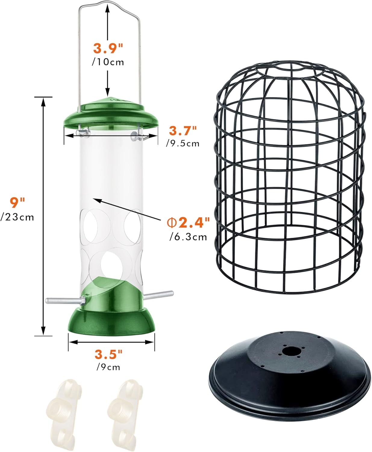 Eekhoornvrije Vogelvoeder (Groen, 20cm) - 28% Korting!