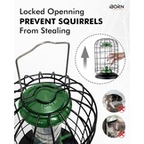Eekhoornvrije Vogelvoeder (Groen, 20cm) - 28% Korting!