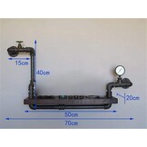 Industrieel Wandrek Zwart Metaal & Hout - 34% Korting