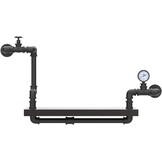 Industrieel Wandrek Zwart Metaal & Hout - 34% Korting