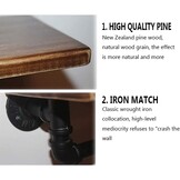 Industrieel Wandrek Zwart Metaal & Hout - 34% Korting