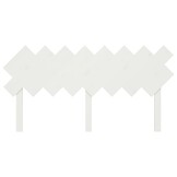 vidaXL Hoofdbord Grenenhout Wit (159,5cm) - 67% Korting!