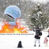 Dames Muts & Sjaal Set Blauw Fijn Gebreid Fleece (56-60 cm) - 28% Korting!