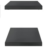 VidaXL Wandschappen RVS Zwart (2 stuks) - 60% Korting!