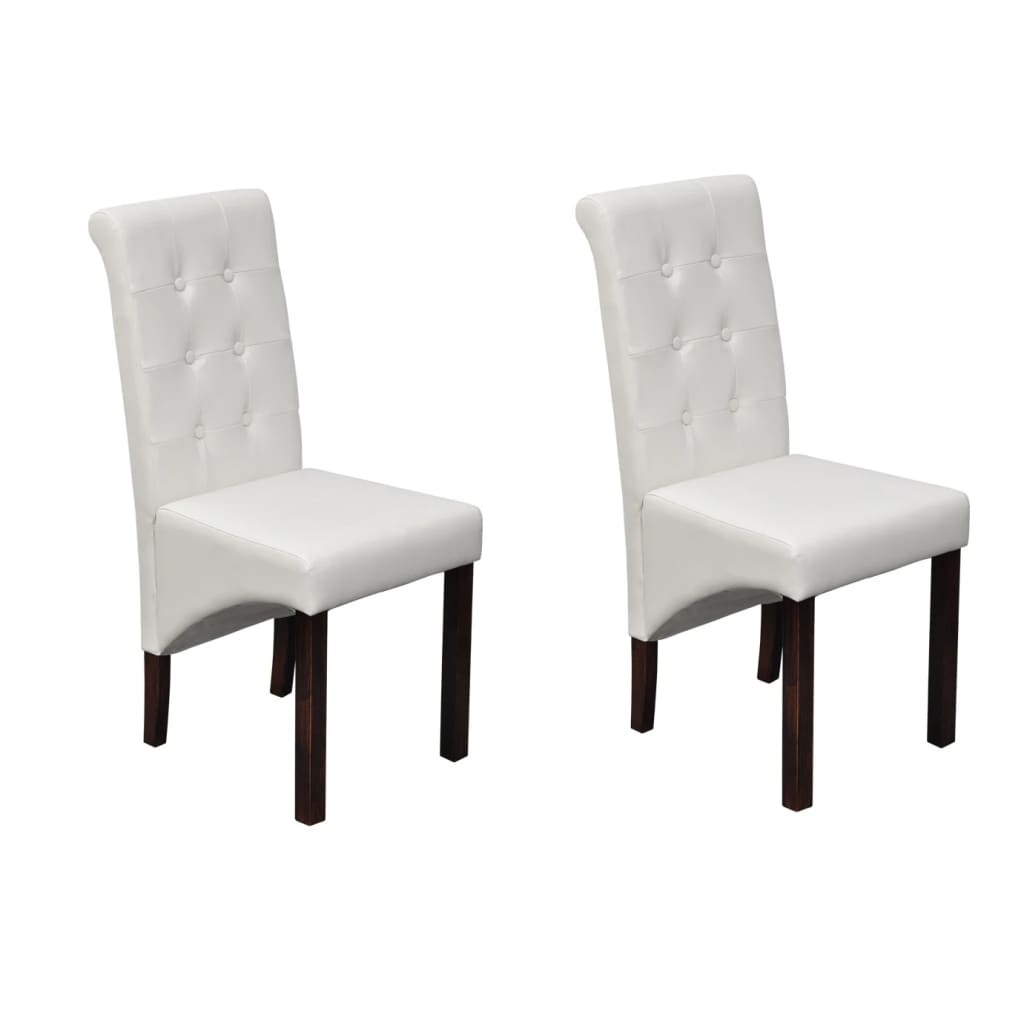 vidaXL Eetkamerstoelen Kunstleer Wit - 37% Korting!