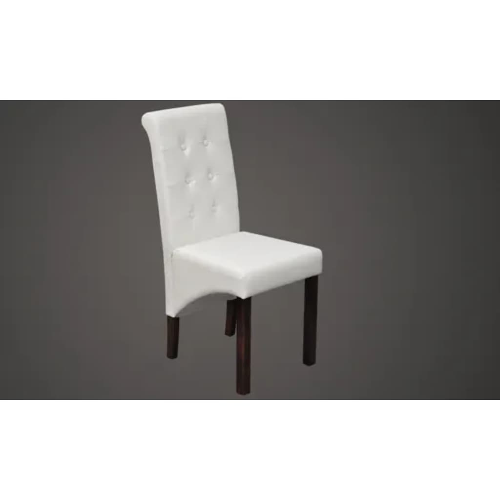 vidaXL Eetkamerstoelen Kunstleer Wit - 37% Korting!