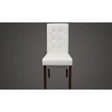 vidaXL Eetkamerstoelen Kunstleer Wit - 37% Korting!