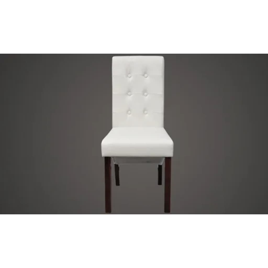 vidaXL Eetkamerstoelen Kunstleer Wit - 37% Korting!