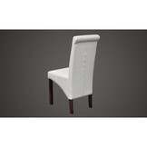 vidaXL Eetkamerstoelen Kunstleer Wit - 37% Korting!