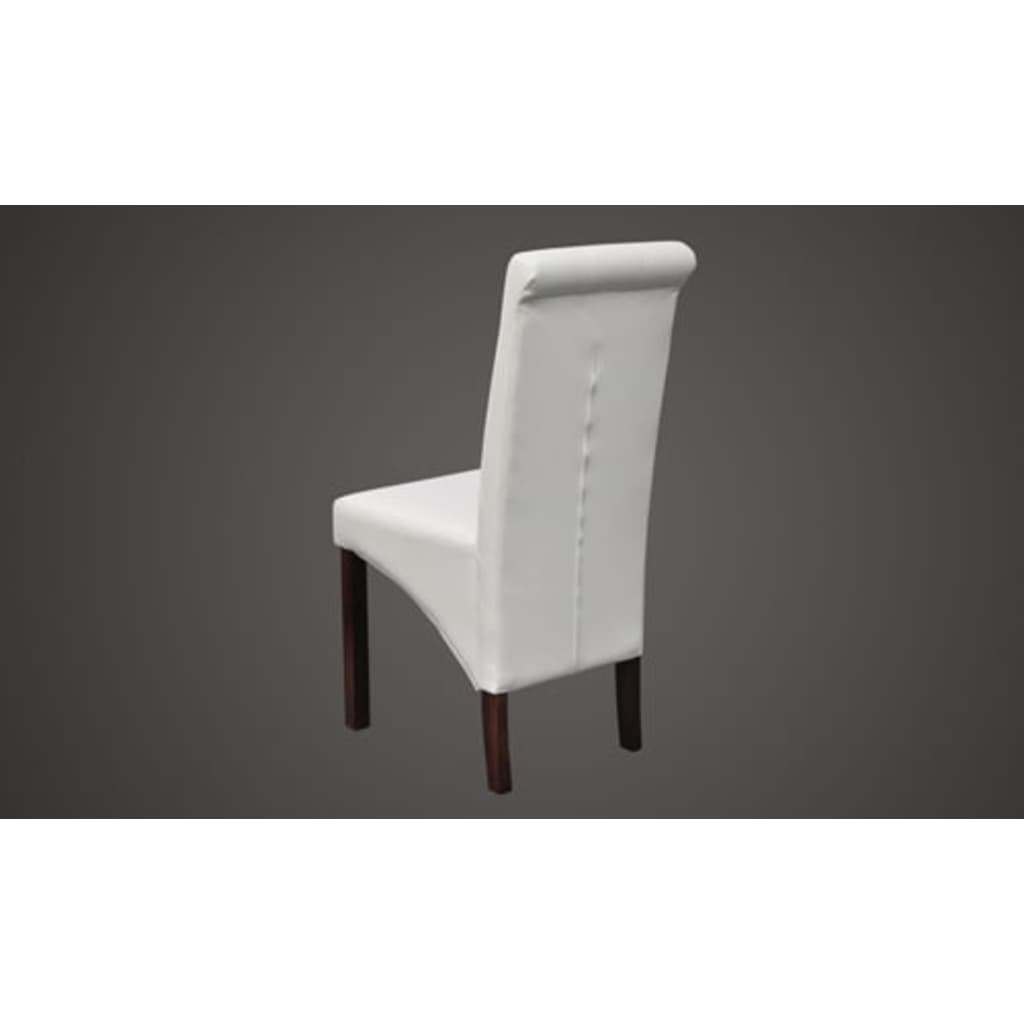 vidaXL Eetkamerstoelen Kunstleer Wit - 37% Korting!