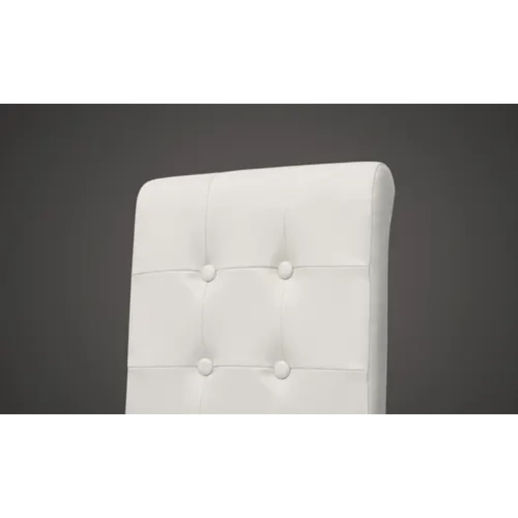 vidaXL Eetkamerstoelen Kunstleer Wit - 37% Korting!