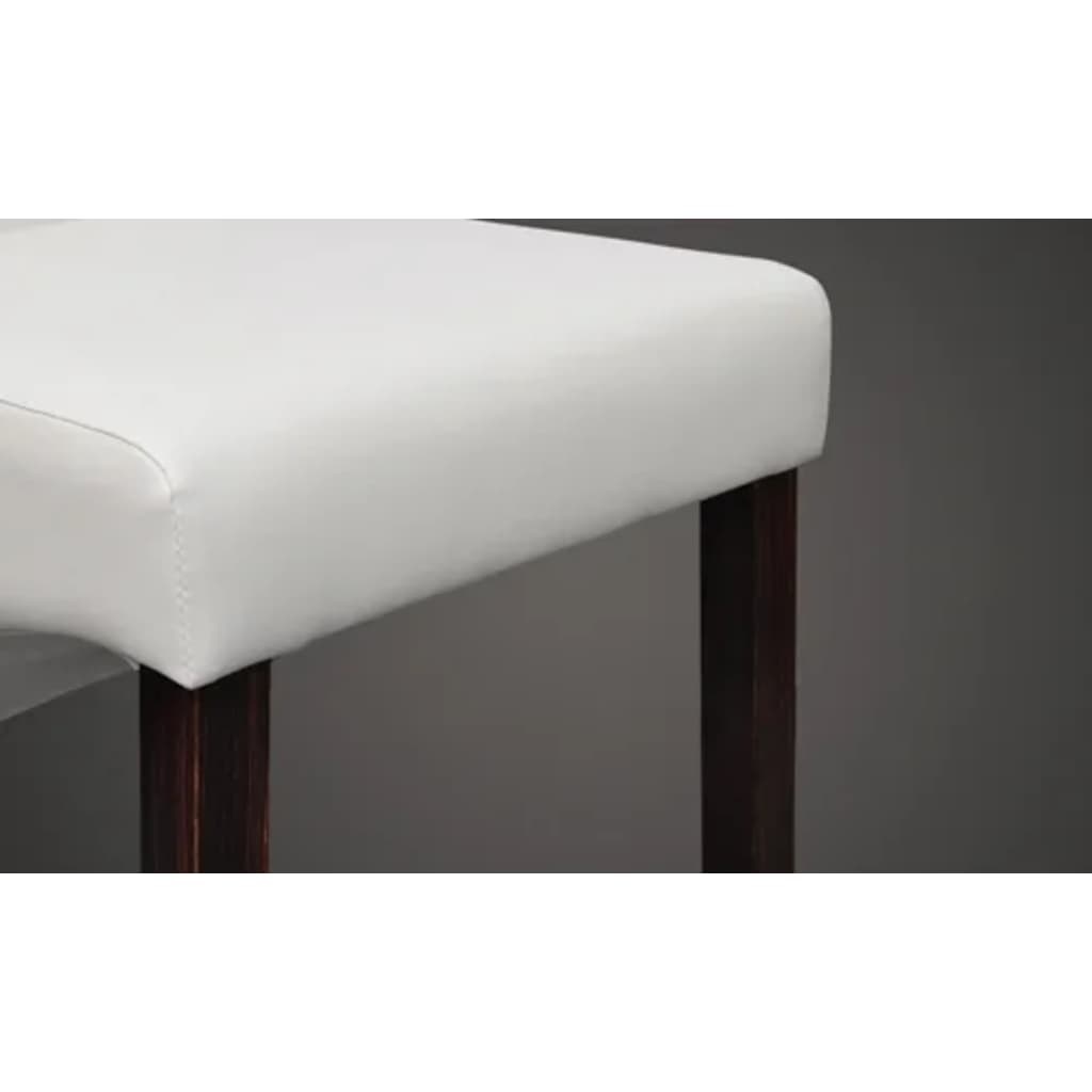 vidaXL Eetkamerstoelen Kunstleer Wit - 37% Korting!