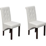 vidaXL Eetkamerstoelen Kunstleer Wit - 37% Korting!