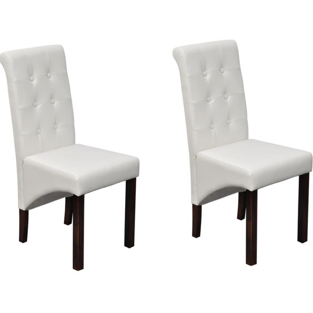 vidaXL Eetkamerstoelen Kunstleer Wit - 37% Korting!