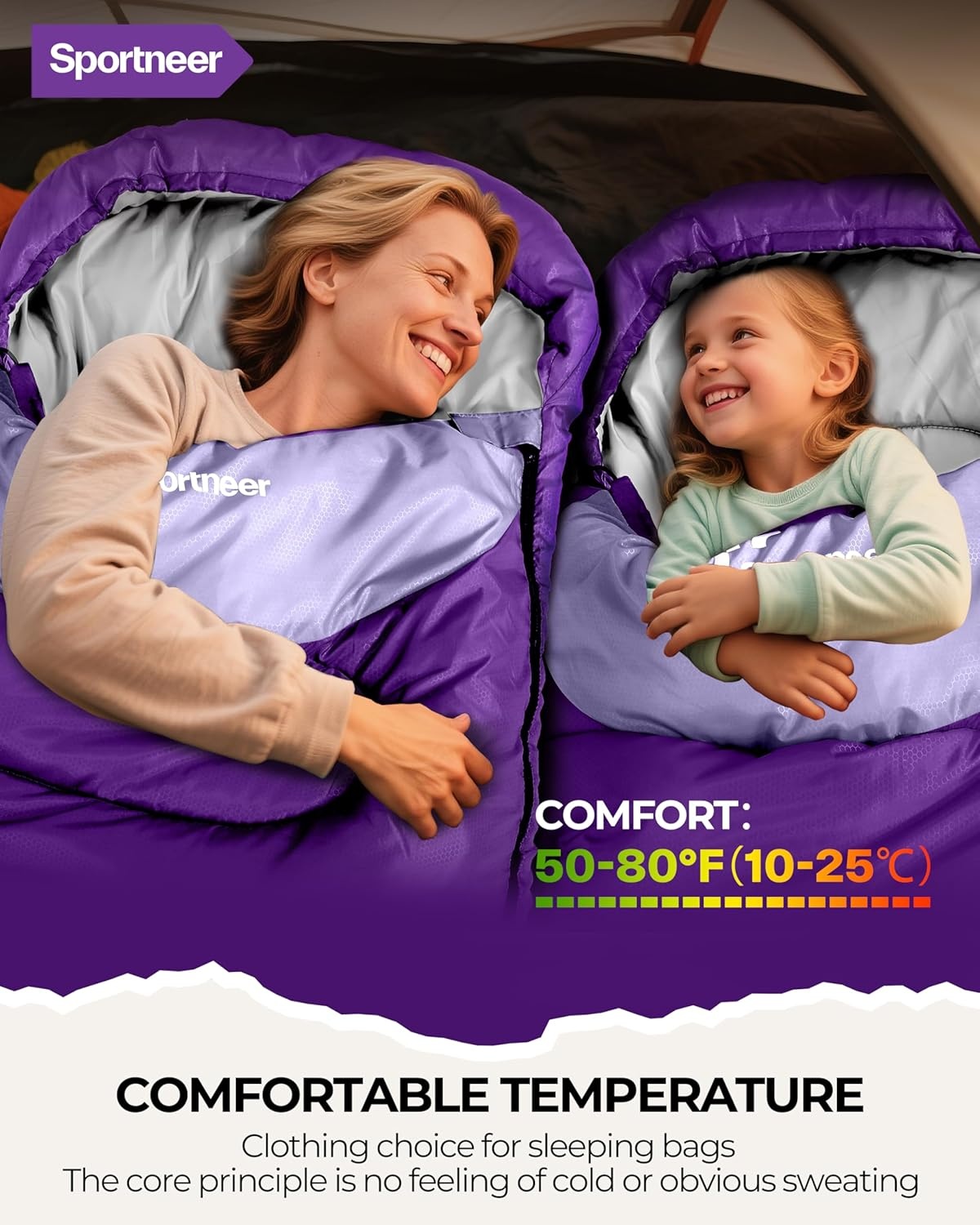 Waterdichte 3-seizoenen Slaapzak (221x80cm) - 28% Korting!