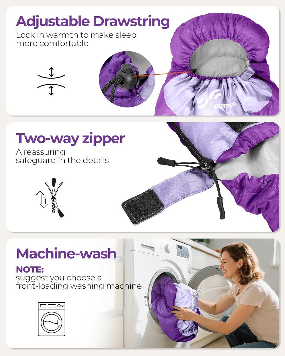 Waterdichte 3-seizoenen Slaapzak (221x80cm) - 28% Korting!