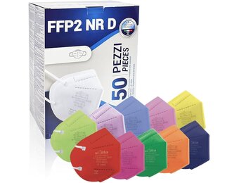 Gekleurde FFP2 Mondmaskers (50 stuks) - 28% Korting
