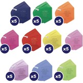 Gekleurde FFP2 Mondmaskers (50 stuks) - 28% Korting