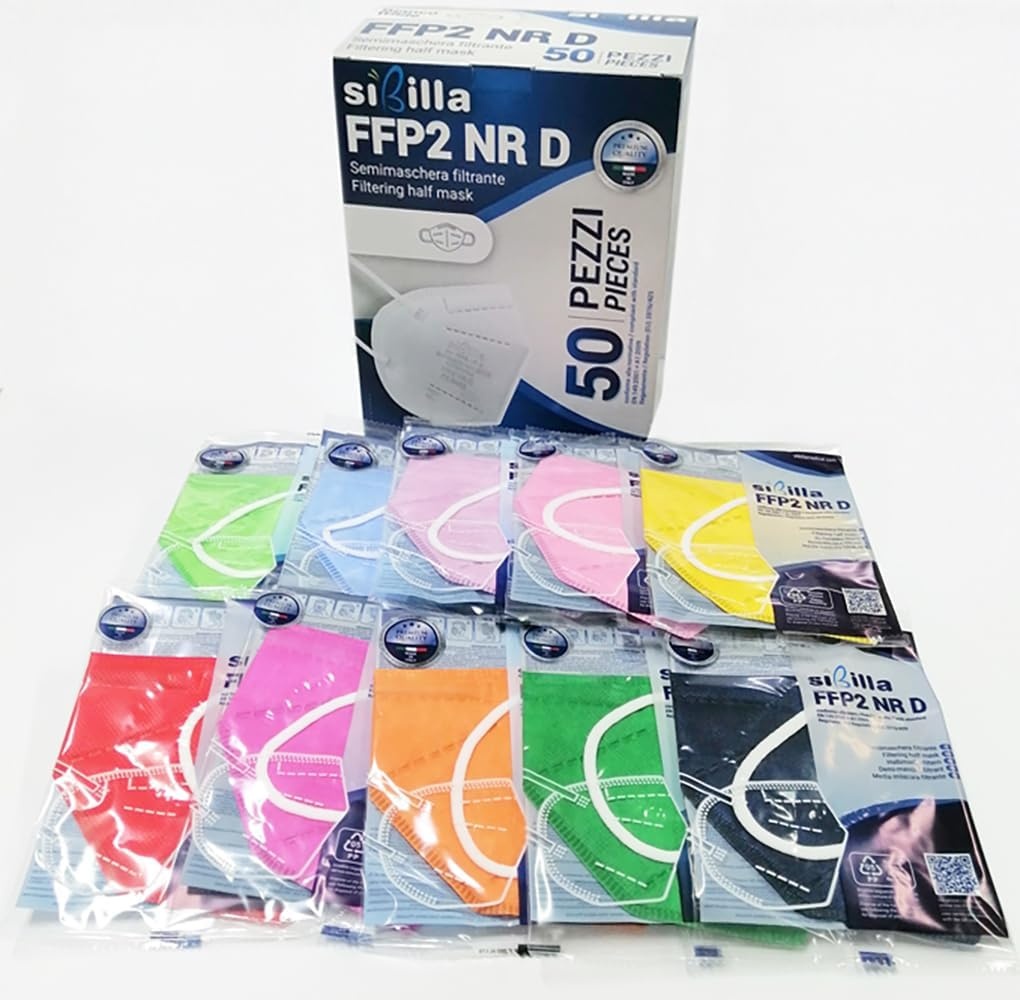 Gekleurde FFP2 Mondmaskers (50 stuks) - 28% Korting