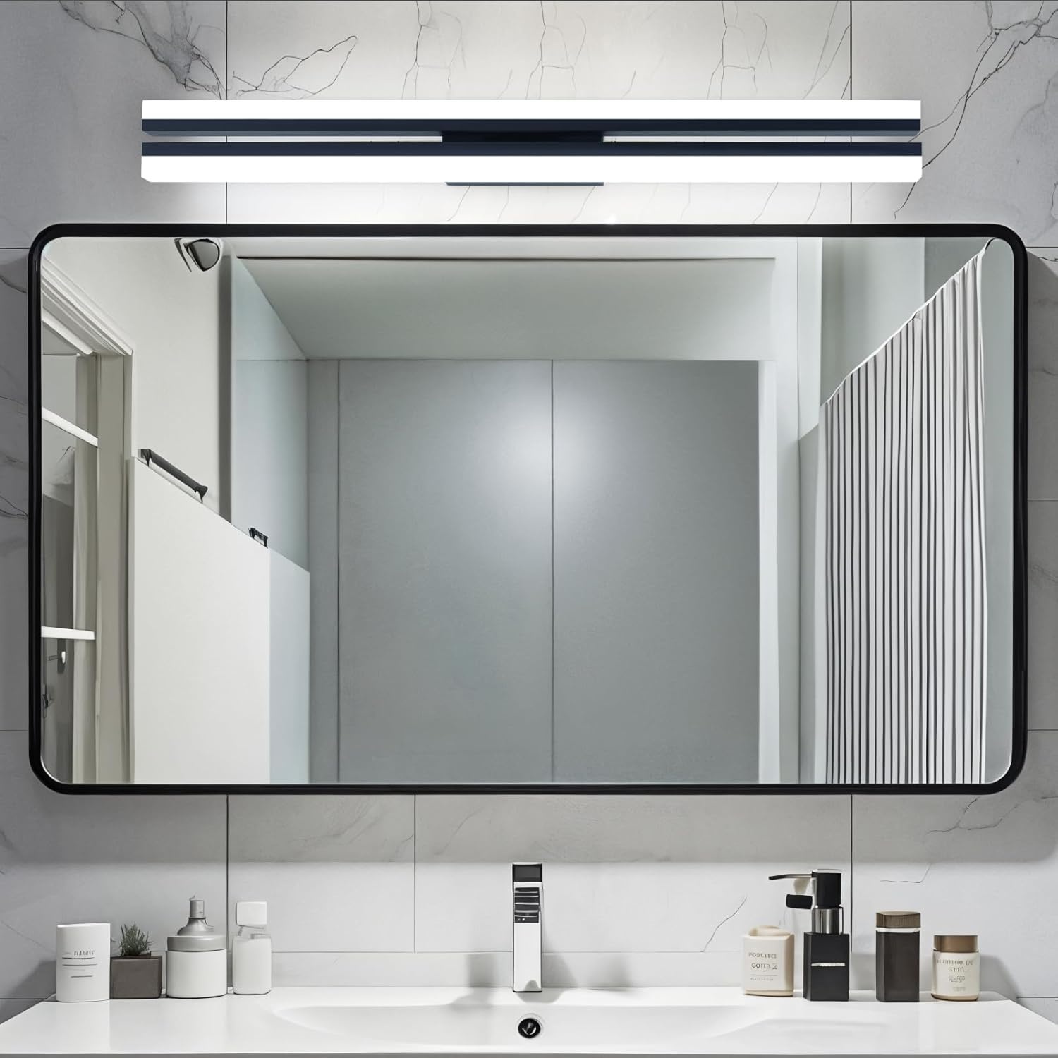 Zwarte LED Spiegelverlichting 60cm - 29% Korting