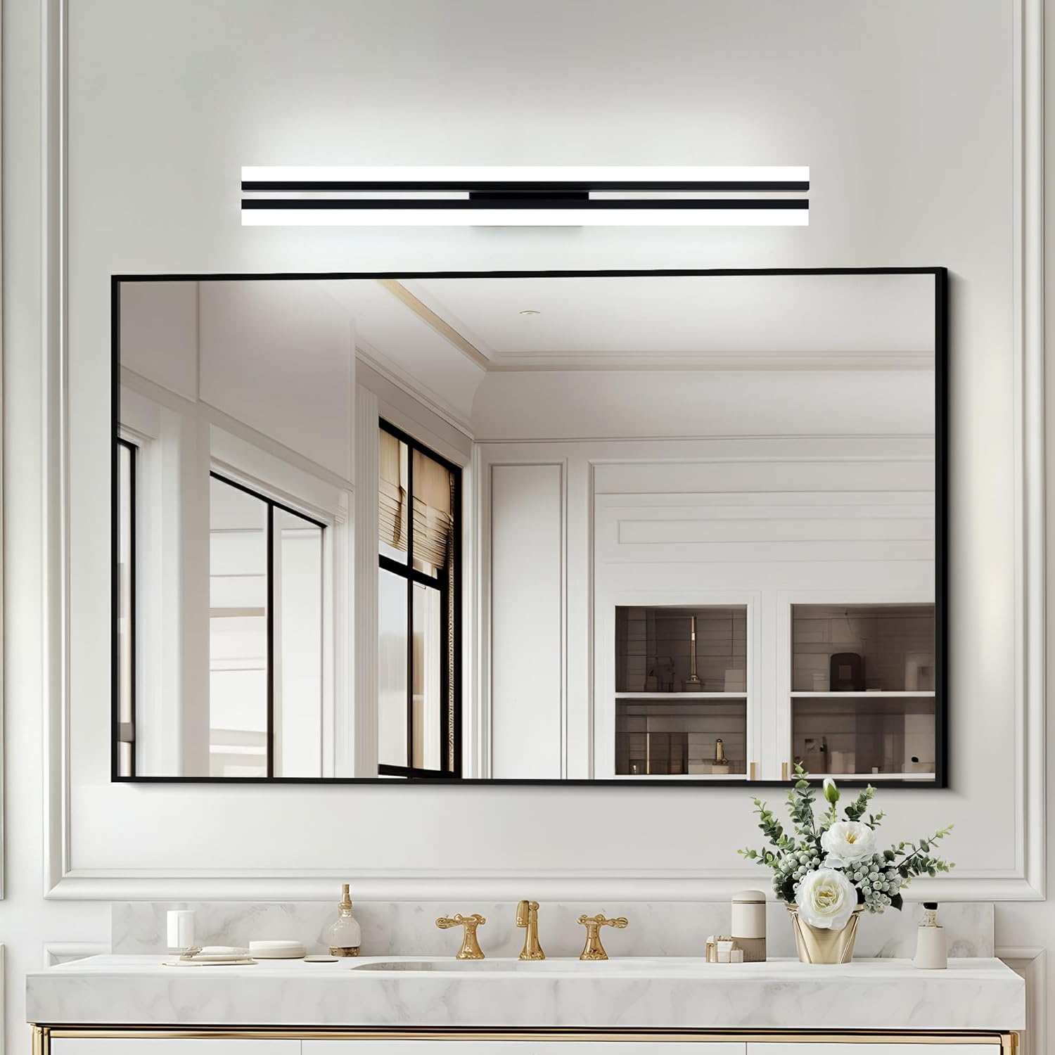 Zwarte LED Spiegelverlichting 60cm - 29% Korting