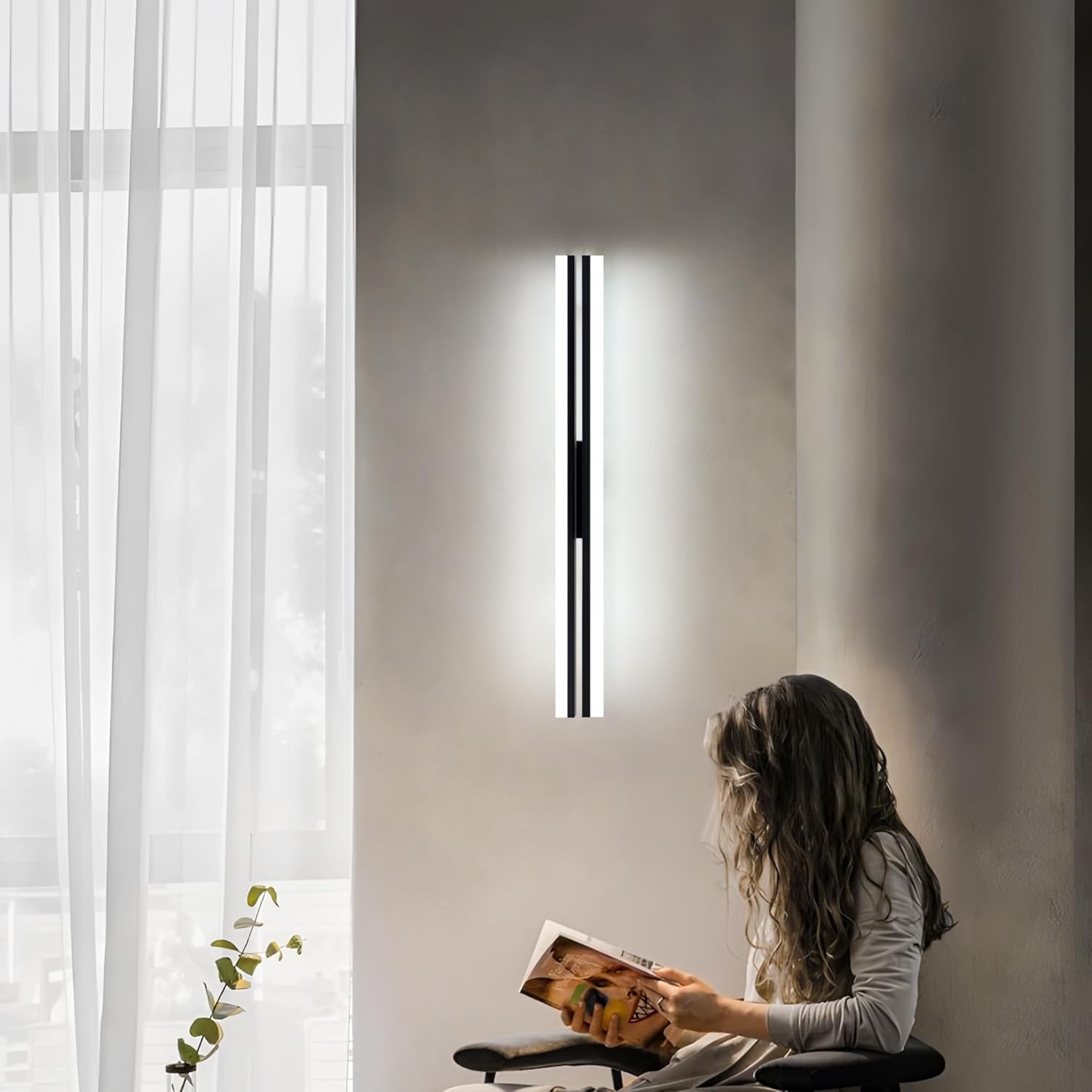 Zwarte LED Spiegelverlichting 60cm - 29% Korting