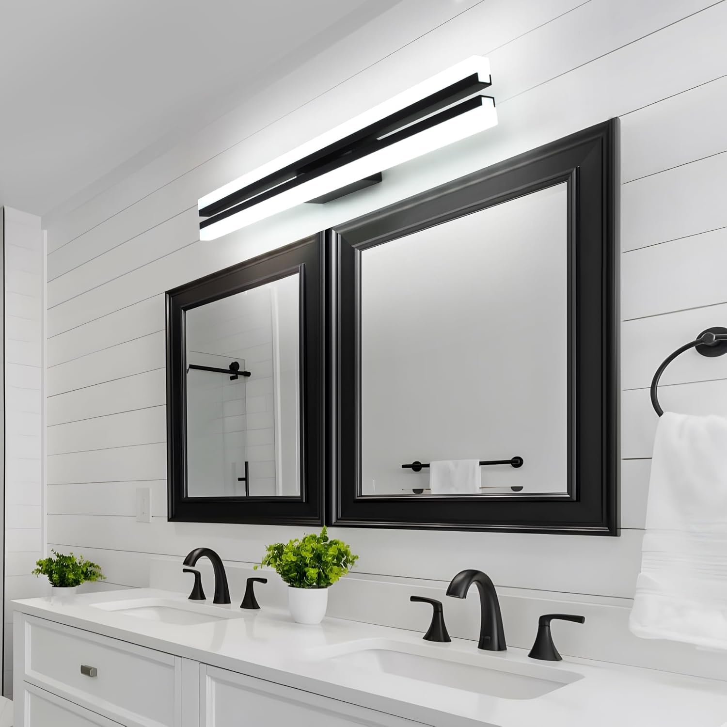 Zwarte LED Spiegelverlichting 60cm - 29% Korting