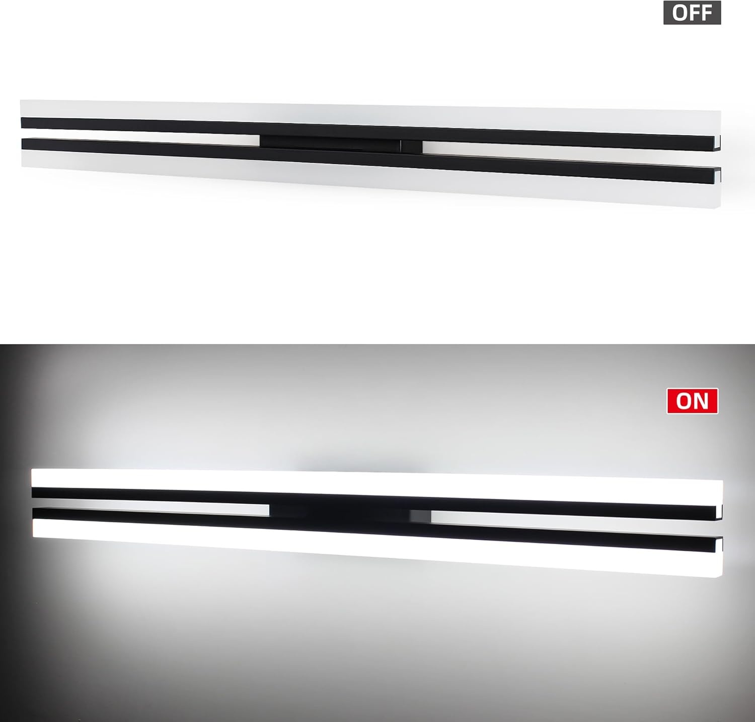 Zwarte LED Spiegelverlichting 60cm - 29% Korting