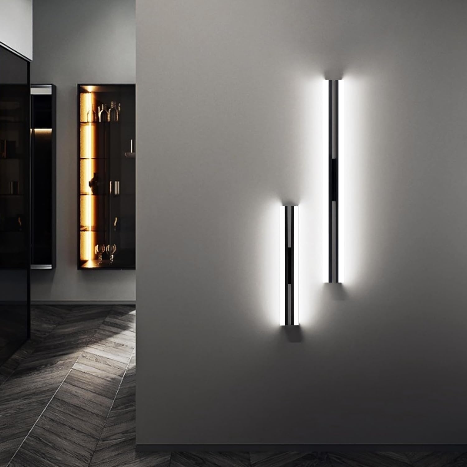 Zwarte LED Spiegelverlichting 60cm - 29% Korting