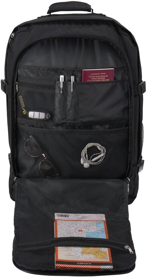 Reisrugzak Metz 44L Zwart - 57% Korting | Handbagage 55x40x20