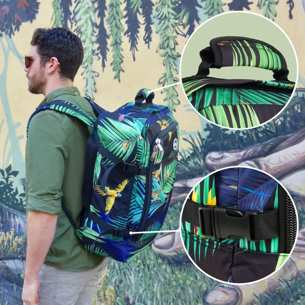 Reisrugzak Metz 44L Zwart - 57% Korting | Handbagage 55x40x20